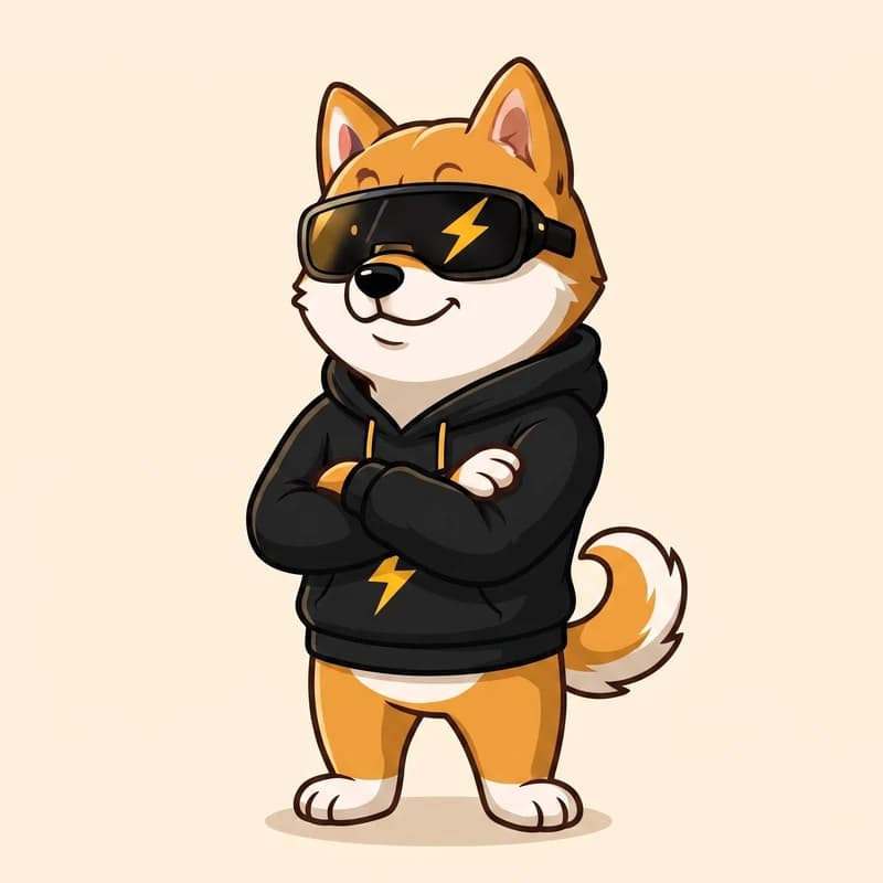 WATT INU mascot — POWER IS OUR CURRENCY.
