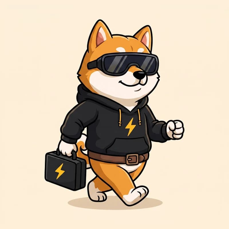 WATT INU mascot — POWER VAULT GOAL.